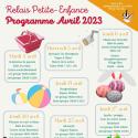 Relais petite enfance - Programme avril-mai 2023